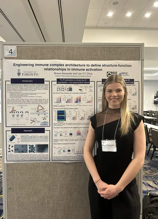 Shana representing the lab at the Immunoengineering GRC in Ventura, California