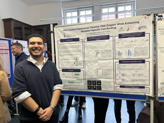 Amir representing the lab at FNANO 2026 in Munich, Germany